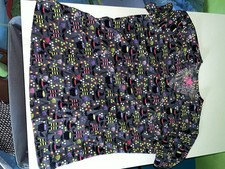 Women s Halloween Scrub Top Size Large Witch New Without Tags