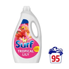 Surf Tropical Lily Laundry Liquid Detergent 95 Wash 2.6L Colours & Whites 6.38 per litre