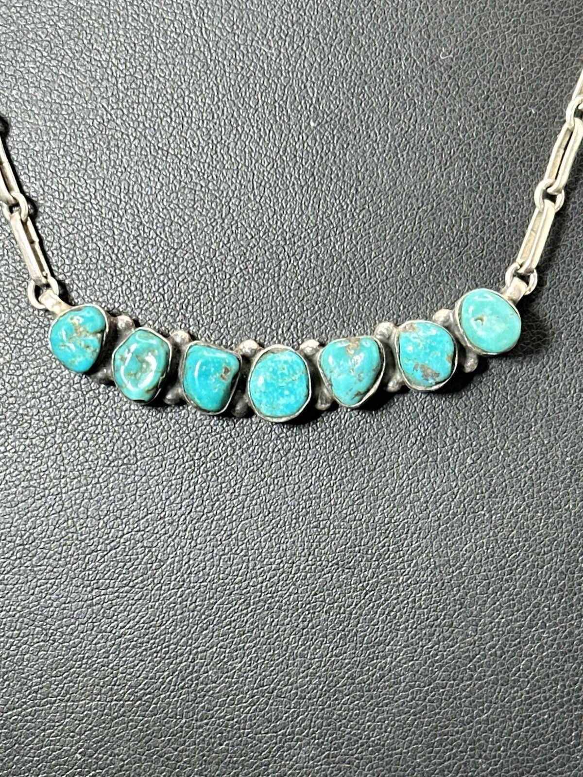 Sterling Turquoise Handcrafted Native Necklace - image 1