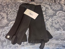 Horze Junior côtelé Amara demi-chaps taille moyenne #37229 noir