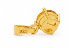 LAB CREATED 1.03 Cts YELLOW TOPAZ PENDANT NECKLACE 14K YELLOW GOLD PLATED (.925) — photo 6