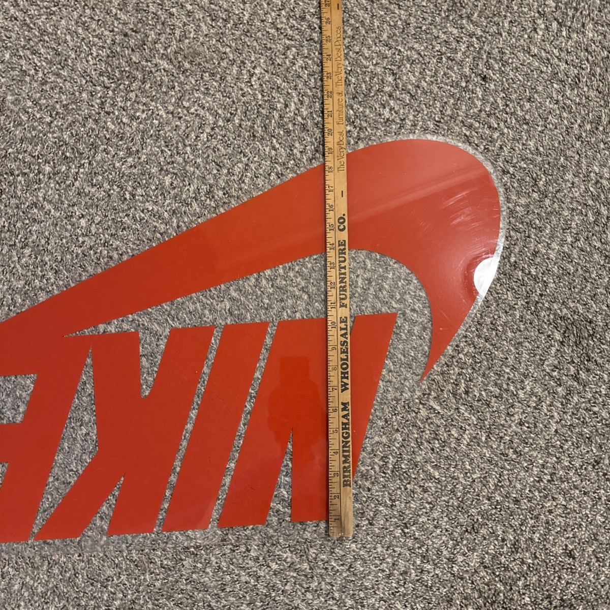 Vintage NIKE Swoosh Hanging Acrylic Sign Store Display / Dealer