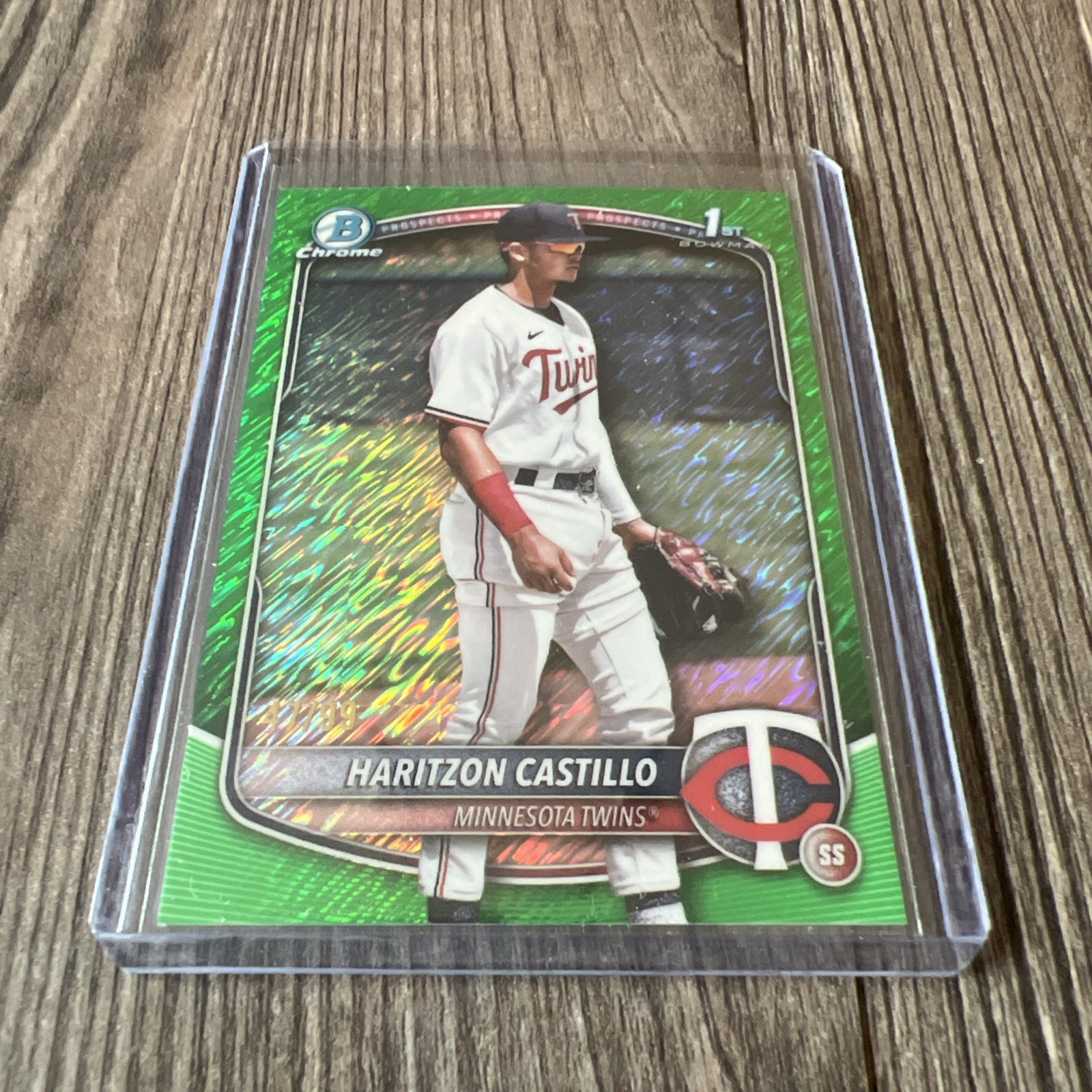 2025 Bowman Chrome Green Shimmer /99 Haritzon Castillo #BCP-161