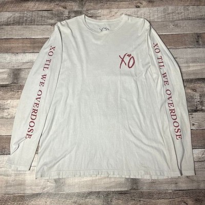 The Weeknd Shirt Large White Long Sleeve Abel XO Till We OD XOTWO Girl In Skull