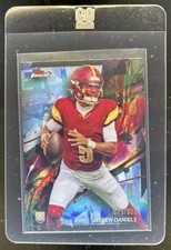 2024 Topps Finest Jayden Daniels RC Sky Blue Refractor Common #/325 Commanders