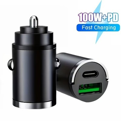 100W Fast Charging Block Type C Car Charger For iPhone 17 16e 15 Pro Max 14 13