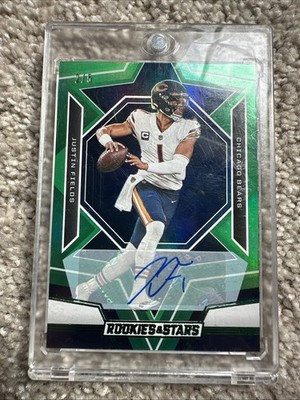 2023 Panini Rookies & Stars - Justin Fields Green Auto 2/5  #18