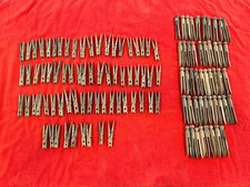 Vintage Wood Clothes Pins For Decor Crafts Aged Patina Lot of 69 Spring 48 Round