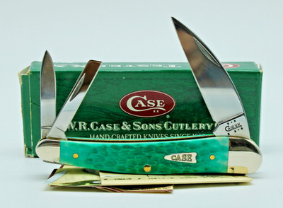 2003 Case XX 6355WH Jade Bone Seahorse Whittler Pocket Knife