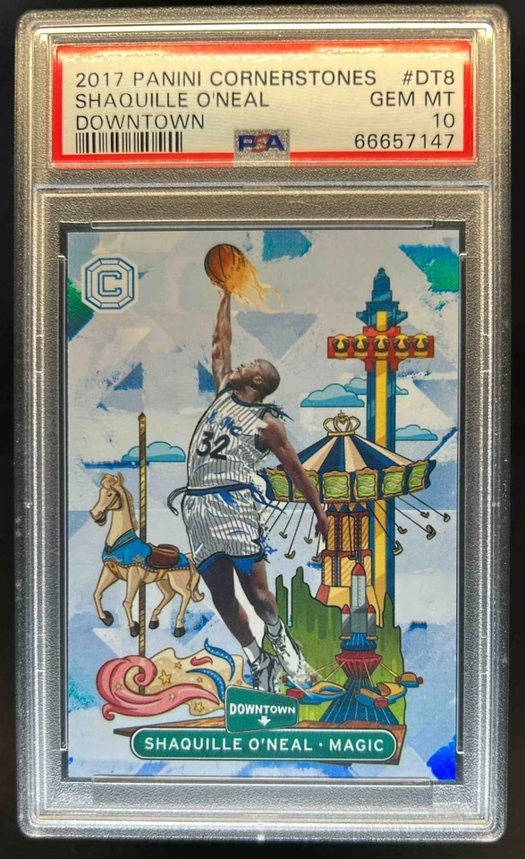 2017-18 Panini Cornerstones Shaquille O'Neal Downtown #DT8 Magic PSA 10