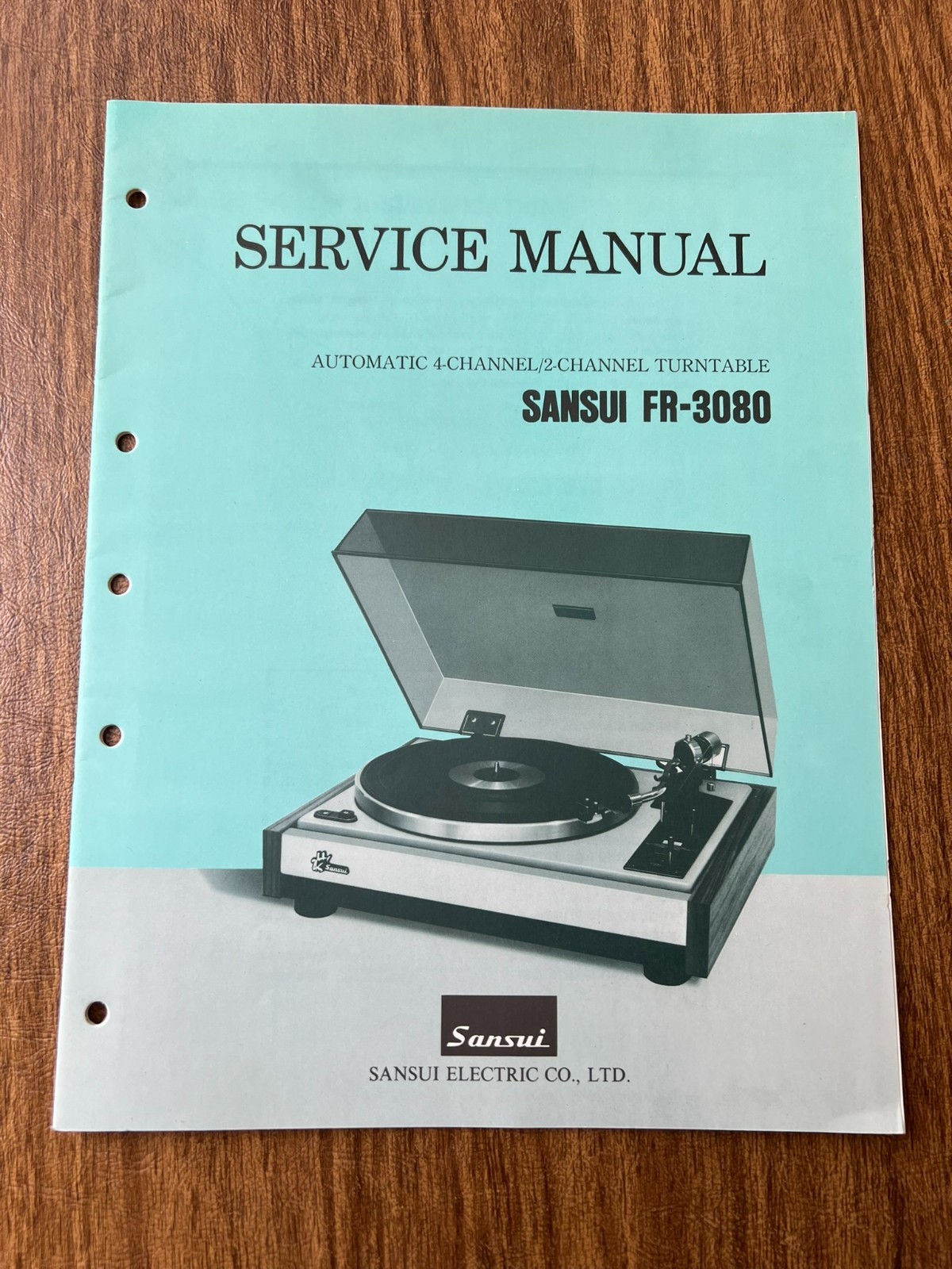 Original Vintage SANSUI FR-3080 Turntable Service Manual