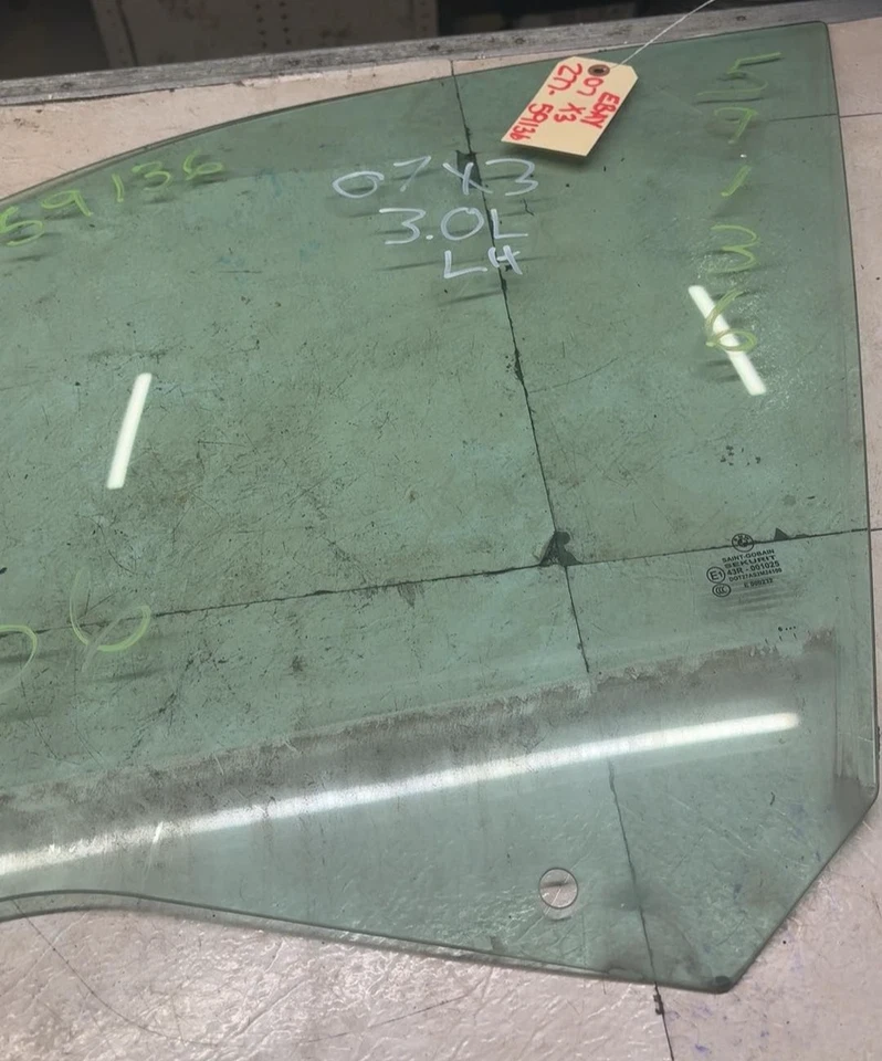 2004-2010 BMW X3 Driver Side Left Front Door Glass Window (Green Tint) OEM Foto 3 de 4