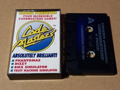 Crash Presents Codemasters - Sinclair ZX Spectrum 48K Cassette - 4 Spiele