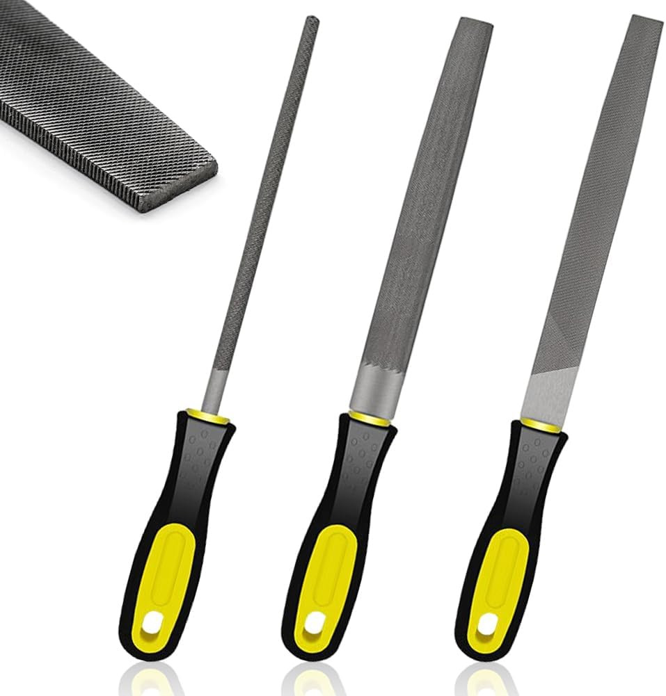 Set 3 Lime Professionali per Metallo 200mm | Acciaio al Carbonio T12