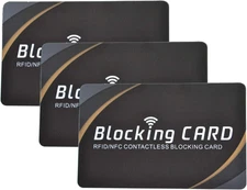 3 RFID Blocking Card|Nfc Contactless Cards Protection|Fuss-Free Protection for E