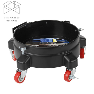 #ad #ad 12 Inch Heavy Duty Plastic Garage Bucket Dolly 5 Wheel with Lockable Casters $23.80
