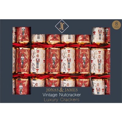 Neu 8er Set Vintage Nussknacker Weihnachtsknacker mit Bändern und Geschenken N-06