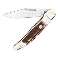 BOKER® Treebrand Folding Hunter One Blade Stag D2 Classic Pocket Knife Back Lock