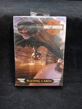 Harley Davidson Playing Cards Black Faces And Backs. Made In USA Bicycle New