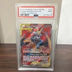 PSA 9 Charizard & Braixen 212/236 Cosmic Eclipse FA Tag Team GX Pokemon TCG Card