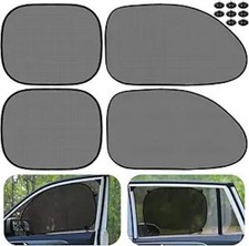4-Pack Car Window Cling Sunshades for Baby Privacy and Sun Protection