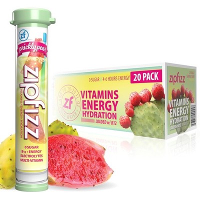 Zipfizz Daily Energy Drink Powder Prickly Pear 3-in-1 20 Pack Sugar Free B12 ,..