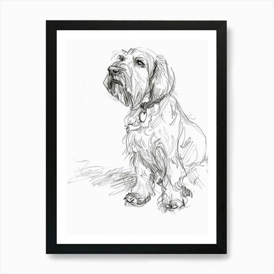 Grand Basset Griffon Vendeen Hund Ch gerahmtes Wandbild Poster Leinwanddruck Bild