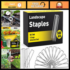 500 Pack 6 Galvanized Landscape Staples - Hea...