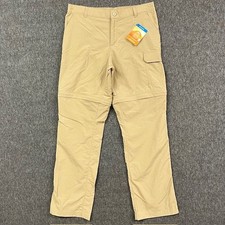 Columbia Silver Ridge IV Convertible Pant Youth XL Khaki Omni-Shade UPF50 - NEW