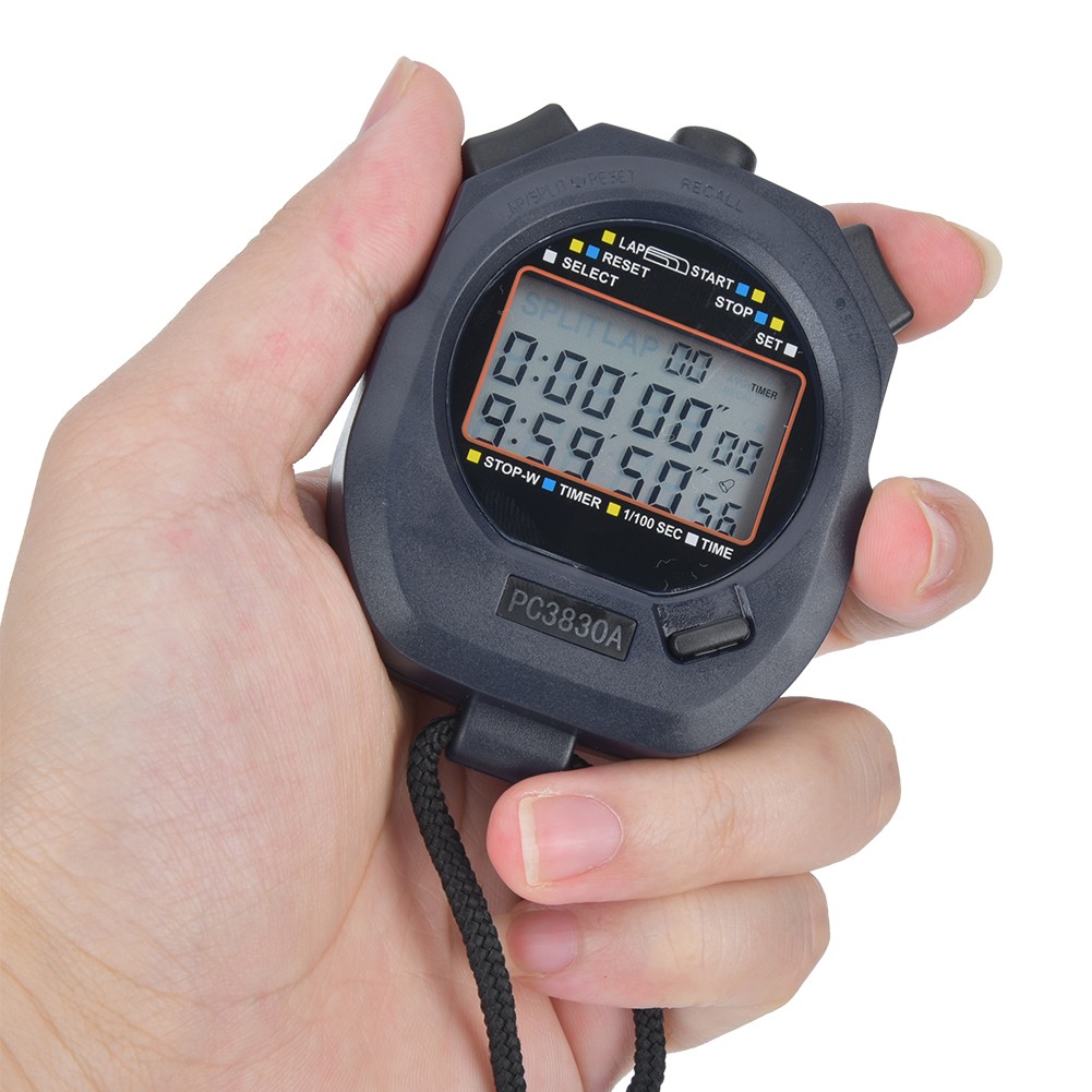 PC3830A ABS Sports Running Stopwatch Electronic Track And Field Countdown Stop