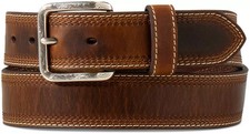 Ariat Four Row Stitch Edge Brown - Accessories Belt Men - A1043102