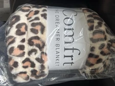Comfrt Dreamer Blanket 50x60 Brown Leopard