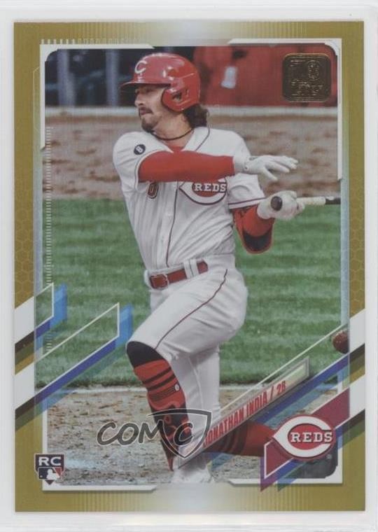 2021 Topps Update Gold Foil Jonathan India #US286 Rookie RC sl3