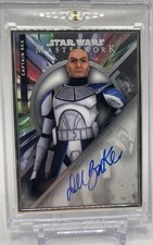 🔥Captain Rex🔥2022 Star Wars Masterwork 3/5 Silver Frame On Card Auto!