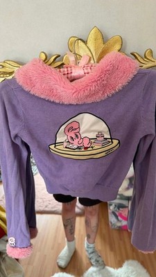 lazy oaf esther loves you fluffy cardigan xs