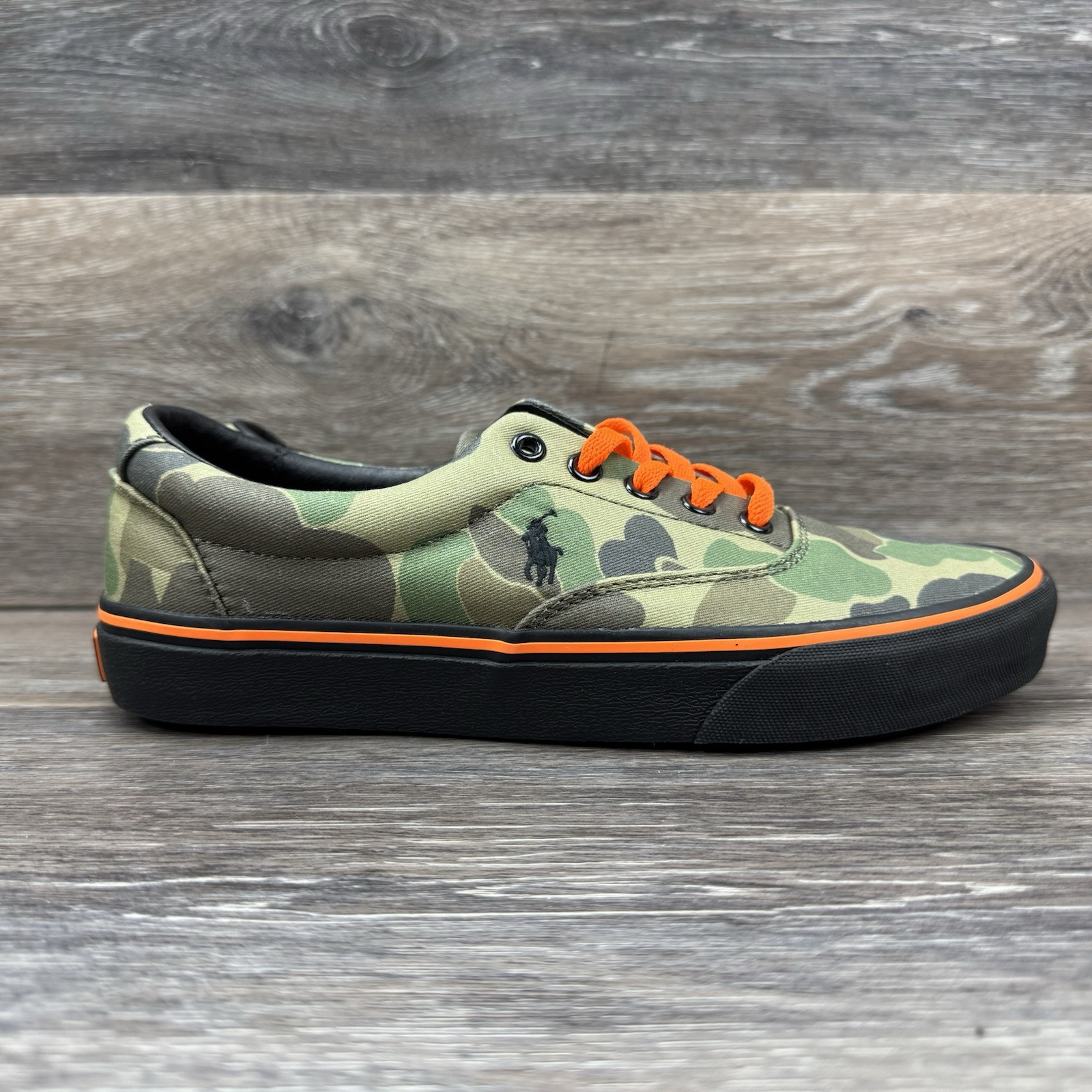 Scarpe Polo Ralph Lauren taglia 8 5 Keaton Pony verde mimetico sneaker casual sportive