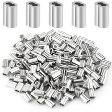 200 Pcs Aluminum Crimping Loop Sleeve 1/16", Cable Ferrule Wire Rope Sleeves Loo