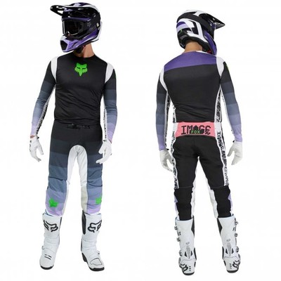 Fox MX Trikot & Hose Set - Erwachsene FlexAir GRID (schwarz/lila)