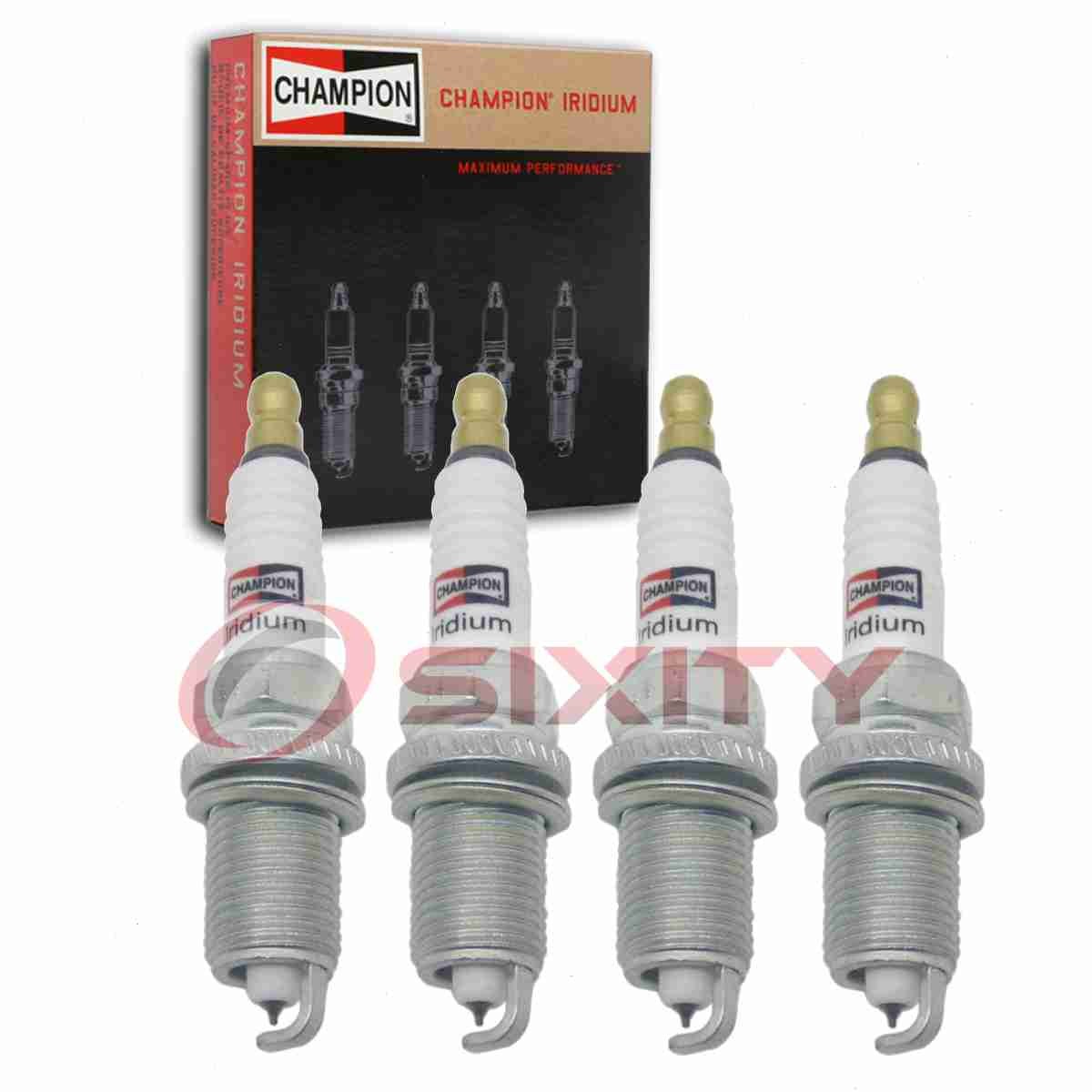 4 pc Champion Iridium Spark Plugs for 2009 Pontiac G3 Wave 1.6L L4 Ignition lk
