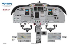 Poster addestramento cabina di pilotaggio Cessna Citation Bravo CE-550 24 pollici x 36 pollici