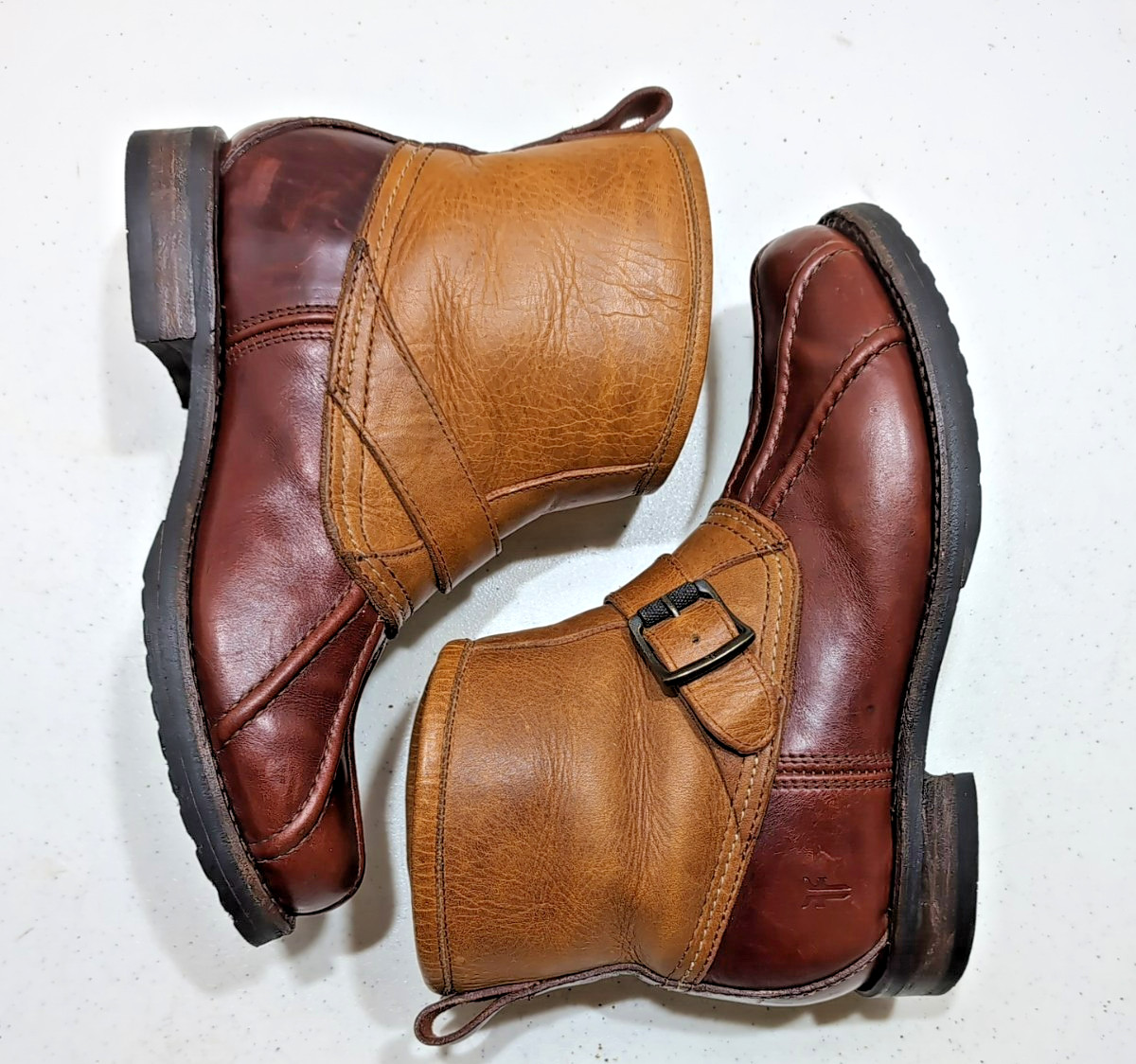 Frye Veronica Shearling Leather Engineer Duck Boo… - image 8