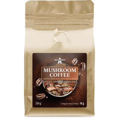 APOLLO'S HEGEMONY Mushroom Coffee 250 g   Schokolade   Chaga & Löwenmähne