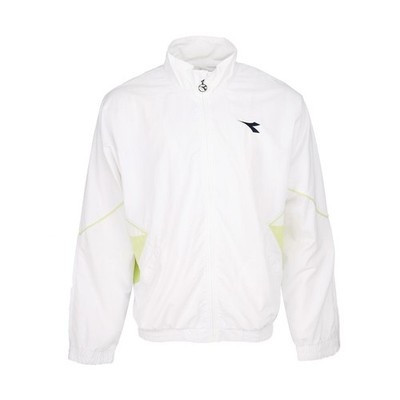 diadora Icon Track Full Zip Jacket Mens White Casual Athletic Outerwear 181178-2