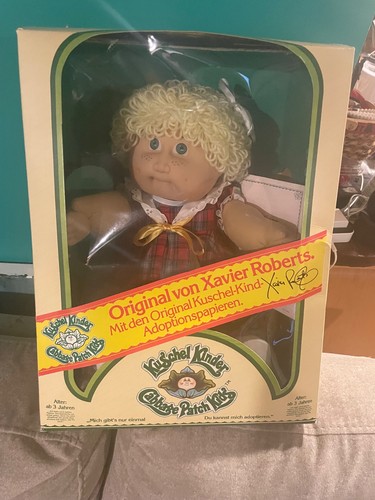 Cabbage Patch Kids German Jesmar Brat Face Green Eyes Freckles Lemom Loops Doll