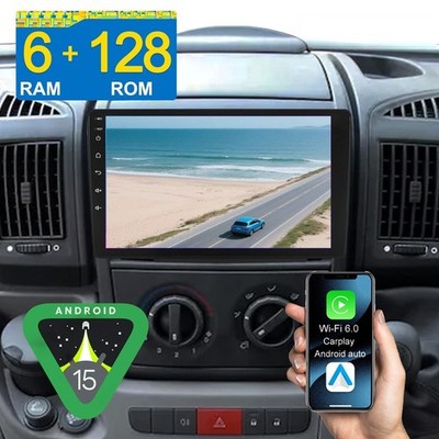 Für Fiat Ducato 2006-2023 8Core Android 15 CarPlay Autoradio Navi RDS 4G 6+128G