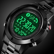 Mens Sport Watch Bluetooth Pedometer Date Alarm Men's Outdoor Fitness Watches