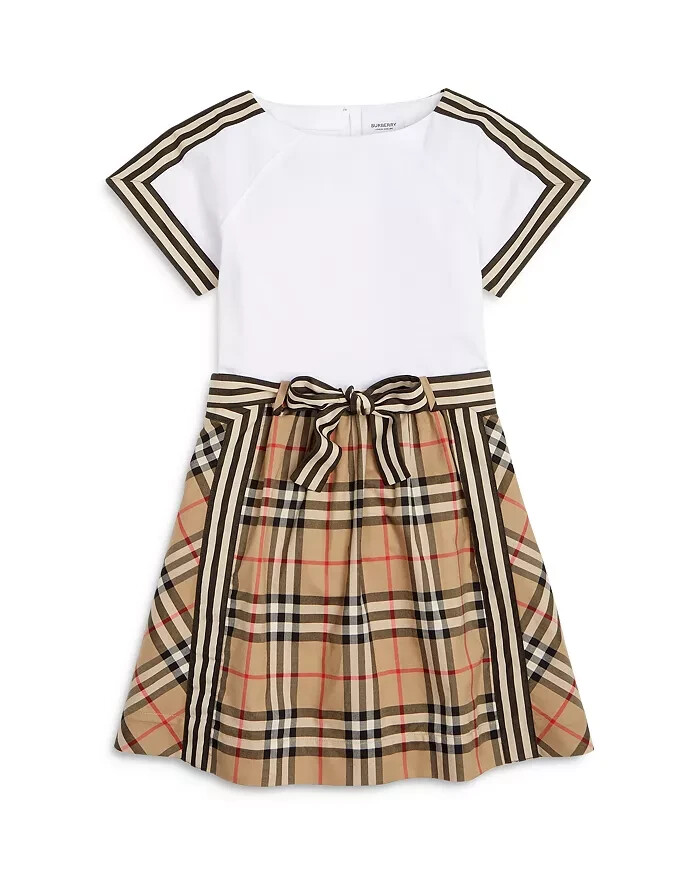 BURBERRY Girls' Rhonda Checkered Print Dress 10 12 | eBay