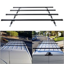 144 Roof 4 Cross Bar Ladder Rack Wside Rails For 07-up Mercedes Benz Sprinter