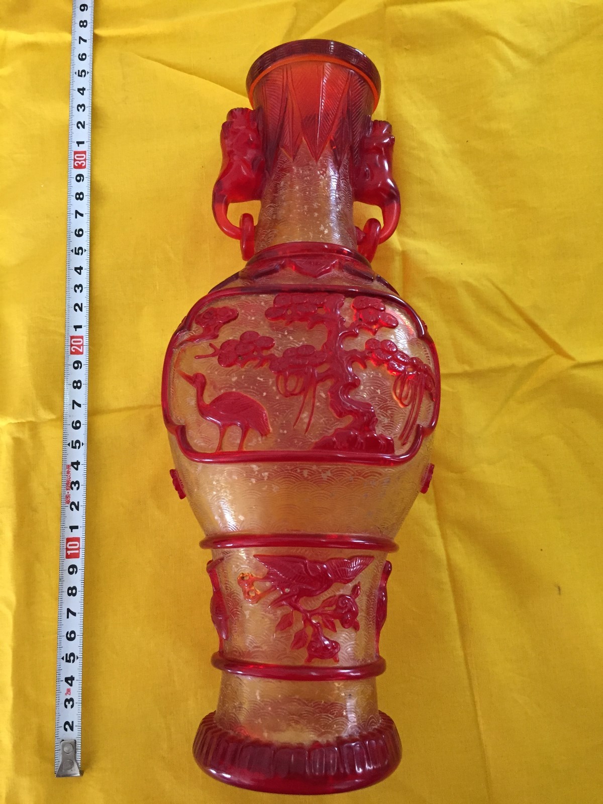 Glass Vase Qianlong year Chinese Antique eBay