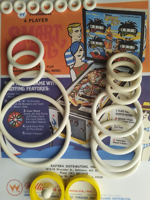 FLIPPER- GOTTLIEB- ROBO WAR-KIT ELASTIQUES-DOIGT DE FLIPPER JAUNE